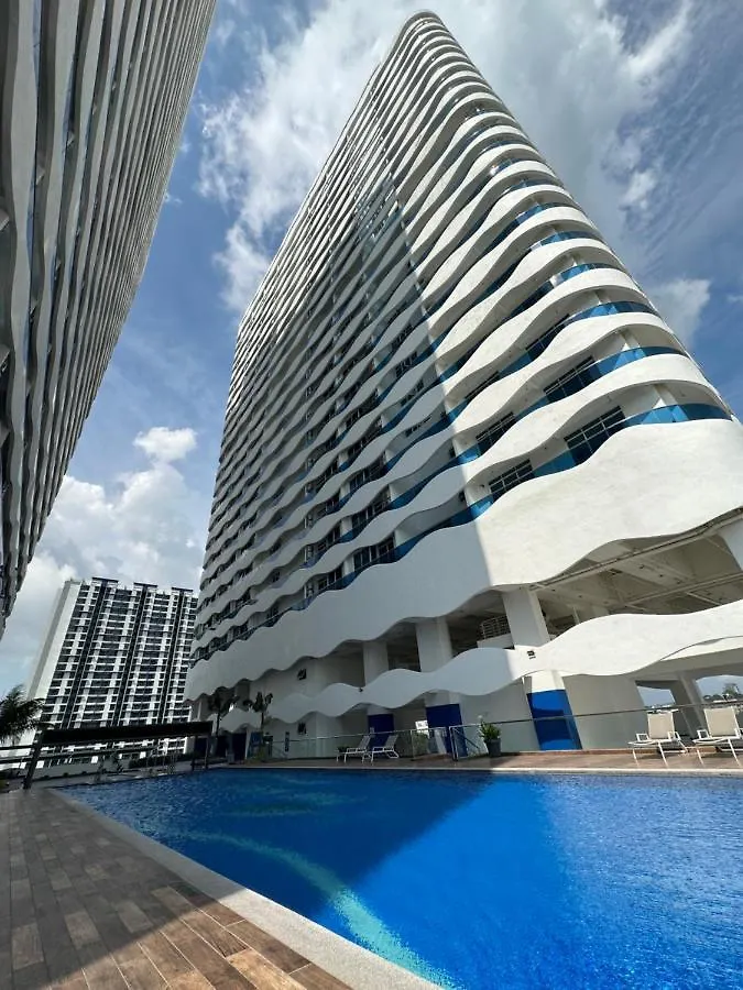 Melaka Duplex Penthouse 3 Bedroom The Wave Residence 8-9Pax Malacca